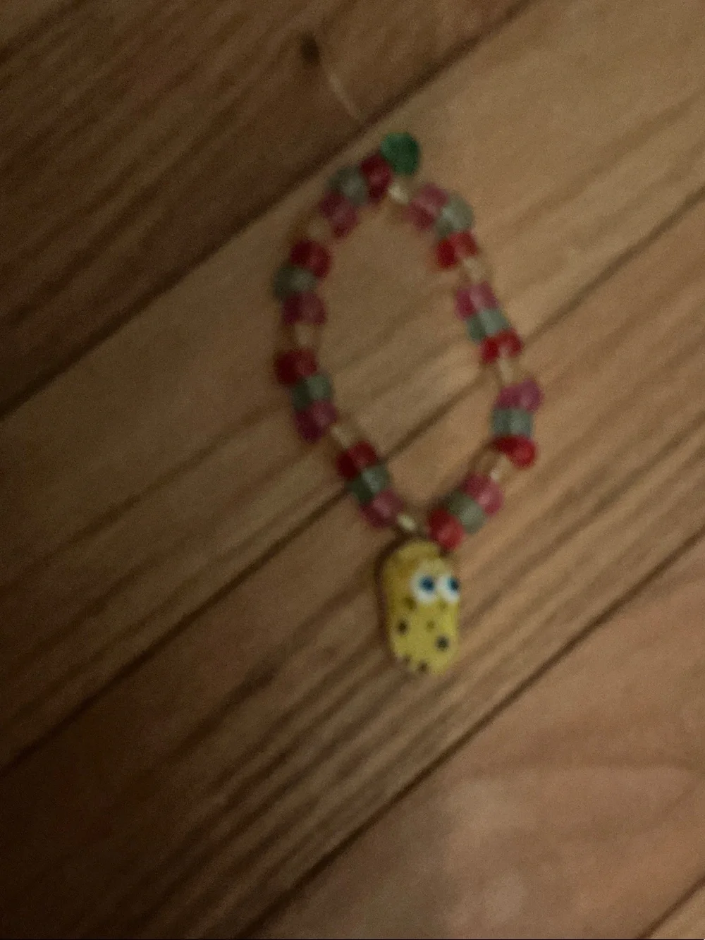 Beaded SpongeBob bracelet